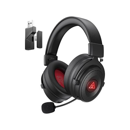 Trådlöst USB Gaming Headset 7.1 Surroundljud 50mm Element Avtagbar Mikrofon Brusreducering för PC PS4/PS5 Xbox YEMAESRE