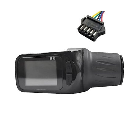 24v 36v 48v 60v S886 Ebike LCD-skjermpanel Juster med vrigass for elektrisk sparkesykkel (sm-plugg 5pin)