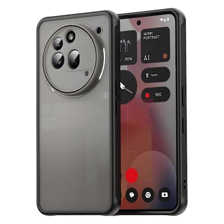 For Nothing Phone (3a) Pro Deksel Fallsikkert med Airbags Frostet Gjennomsiktig PC+TPU Telefon Bakdeksel