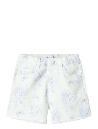 name it Nkfrose Hw Mom Twill Shorts 6062-Yf F - White - 128