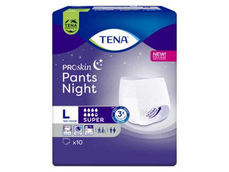 Tena Pants Super Night, Large, 10 stk.