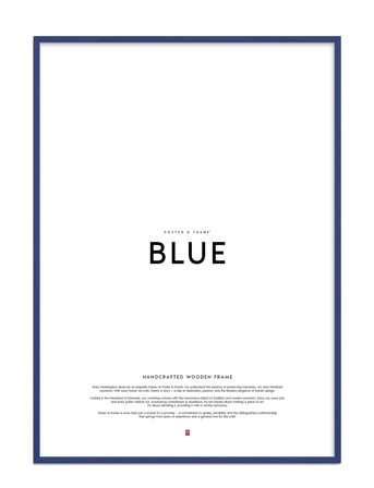 Poster & Frame Blue Wood Frame - Blue - 50X70CM