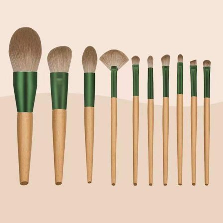 10 st Professionell Makeup Brush Set Foundation Blusher Cosmetic not bag