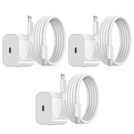 3-pack iPhone-laddare – Snabbladdare Adapter + USB-C 20W Vit (NT) 3-pack iPhone iPhone iPhone