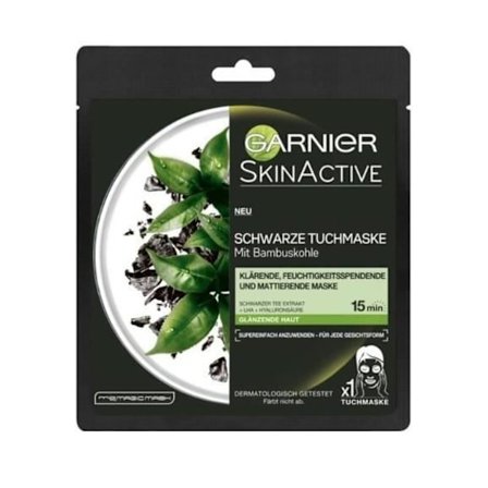 GARNIER SKINACTIVE MASCARILLA FACIAL BAMBU CARBON