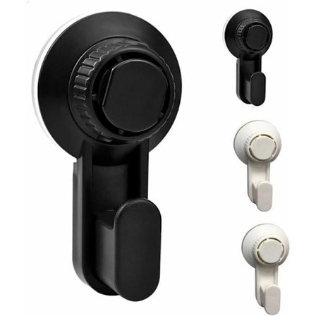 4 stk baderoms krok med sugekopp, håndklekrok håndklekrok, sugekoppkroker med sugekopp og fast festeklips for bad, stue, kjøkken, maks 5 kg