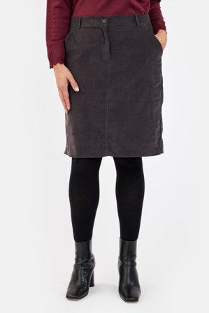 SIGNATURE - Nederdel - Grå - Let Fløjl