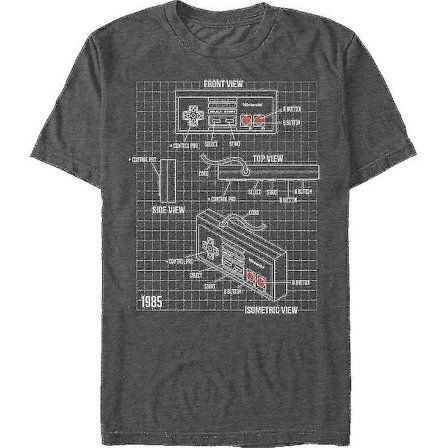 Nintendo Controller Schematisk T-shirt Kläder