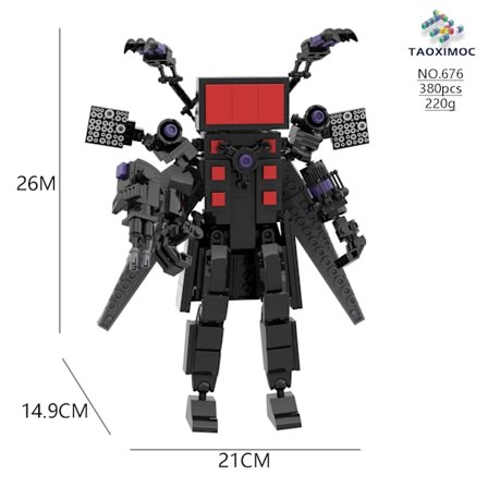 Mub- Toilet Man Monitor Skibidi Byggeklods Legetøj Julegave 676 TV-karakterer