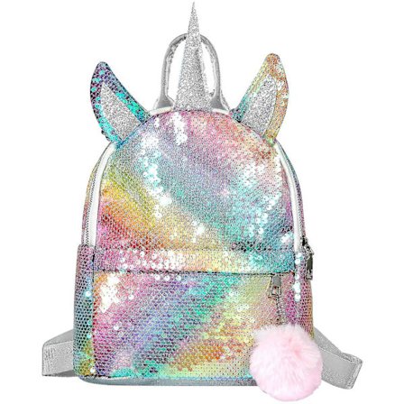 Jenter Paljett Ryggsekk, Unicorn Ryggsekk Jente Paljett Skolesekk For Jenter, Mote Og Slitesterk Reise Ryggsekk For Barn, Jenter