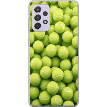 Kompatibel Mobilcover til Samsung Samsung Galaxy A52s 5G Mønster af grønne tennisbolde i høj detalje, sporty motiv med gentagende tekstur og stærk