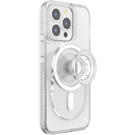 PopGrip til MagSafe, Magnetisk Telefongreb & Stativ, Udskiftelig Top, Sikkert Greb til iPhone MagSafe Etuier, Støttefod til Håndfri Visning, Trådløs 