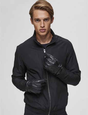 Selected Slhzain Leather Gloves - Black - L/XL