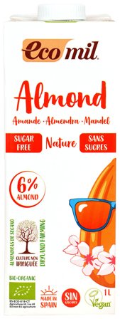 Ecomil Mandeldrik u. tilsat sukker Ø 1 l, Helse & Madvarer, Mælkefri Drikke, Mandeldrik