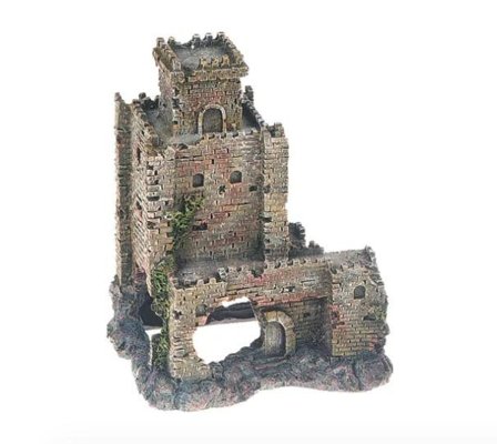 Akvariedekorasjon Slott, Brun - 19,5cm