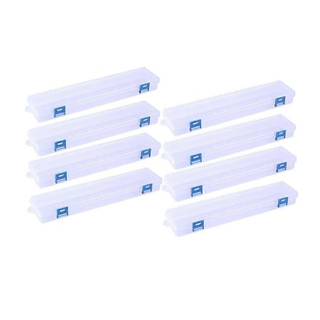 8 stk. Gjennomsiktige malerkostholdere i plast Malerkostveske Organiseringsverktøy Tegneverktøy Oppbevaringsboks Lang malerkostveske