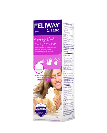 Feliway - Klassisk feromonspray 60 ml - Katt - Kattepleie & kosttilskudd - Feromoner og stress - ZOO.no
