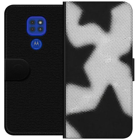 Kompatibelt Lommeboketui til Motorola Moto G9 Play Grafiskt kaos i svart og hvitt med rå energi og kontrast