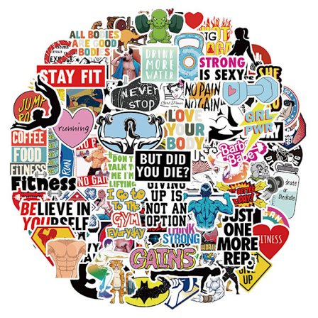 100 liikunta-aiheista tarraa motivaatiota ja inspiraatiota vart