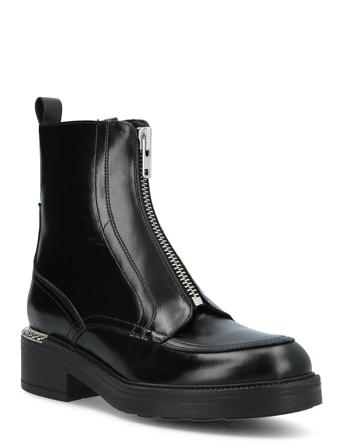225-Ariette Cuir Shoes Boots Ankle Boots Ankle Boot - Flat Sort Jonak Paris