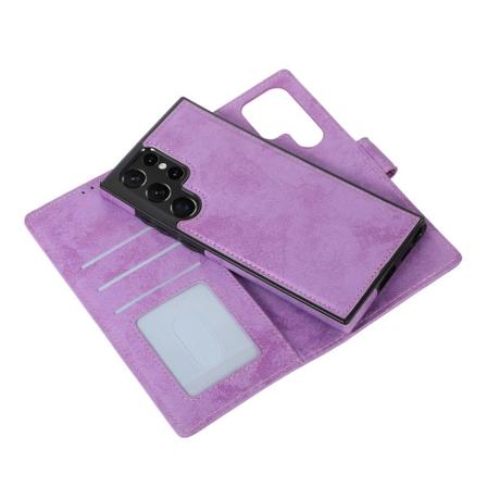 Samsung Galaxy S23 Ultra - Stilsäkert Praktiskt Plånboksfodral Lila
