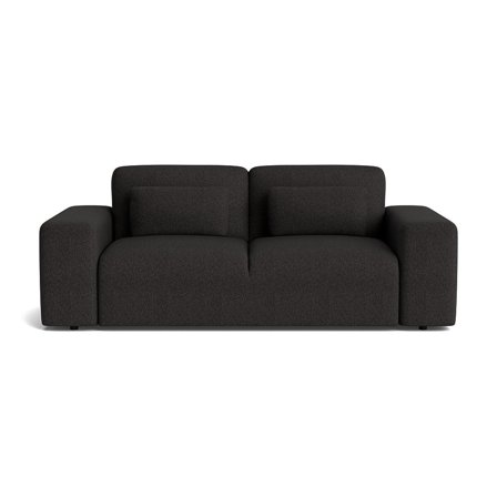 Messina 2.5-Sitzer-Sofa in Mito Anthrazit, modernes Design mit komfortabler Federung und weicher Polsterung, zeitloser Stil, Höhe 80cm.