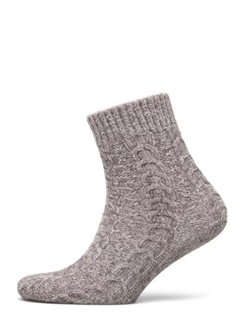 Cosysocks Chenille Cableknit Grey Laze