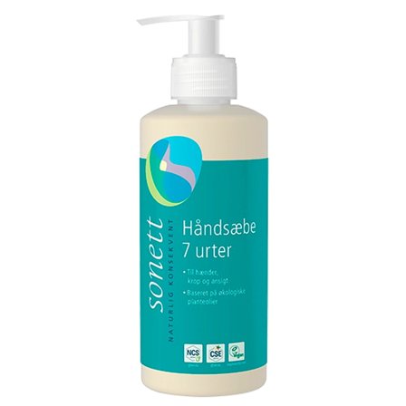 Sonett Håndsæbe 7 Urter 300 ml, Skincare, Håndpleje, Håndsæbe