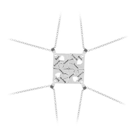 4 stk. Venskabssmykker Puslespil Søster Halskæde Veninder Halskæde 4 Bedste Veninde Halskæde Halskæder Venskabshalskæde 4