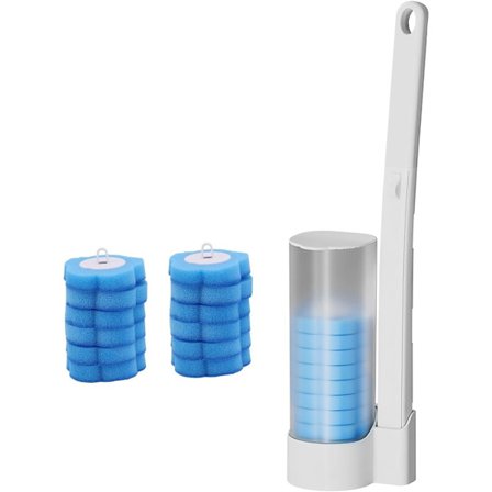 Toalettborste med hållare, engångs toalettborste, svamp toalett B