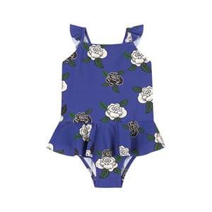 Mini Rodini Blue Roses Swimsuit 80/86 cm - Swimwear and coverups - 80/86 cm - Blue
