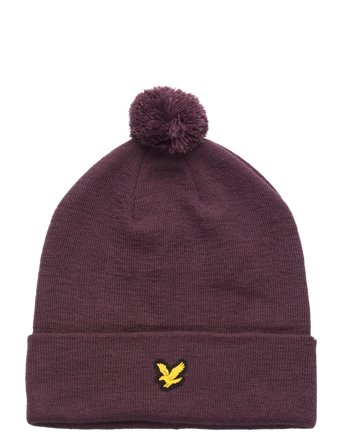 Golf Merino Blend Beanie Burgundy Lyle & Scott Sport
