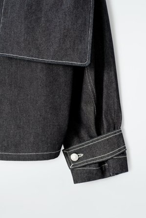 COS Femme Haut À Détail Foulard En Denim Brut in Bleu