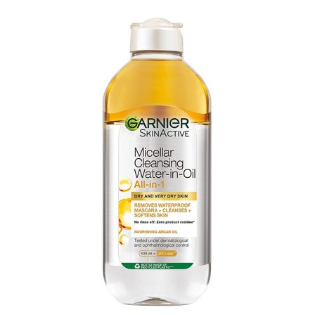 Garnier Skin Active Micellar Cleansing Water in Oil, Dry & Very Dry Skin 400 ml, Skincare, Renseprodukter, Micellar Water