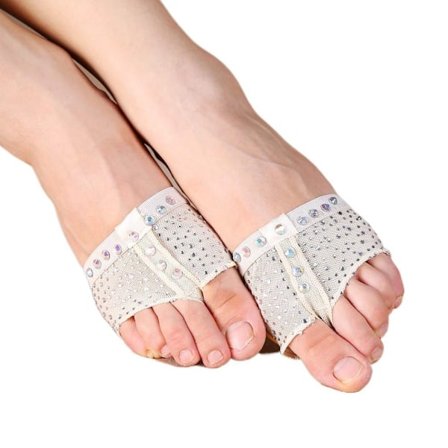 1 par ballet danse sokker Mavedans tåpude SSKIN FARVE