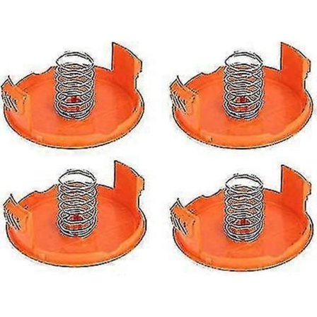 (4 Spolkåpor + 4 Fjädrar) Ersättningsspolkåpa kompatibel med Black Decker Gh90