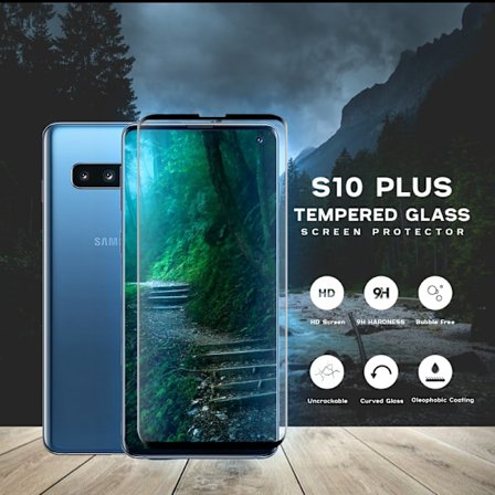1-Pack SAMSUNG GALAXY S10 PLUS Skærmbeskyttelse - Hærdet Glas 9H - Super kvalitet 3D