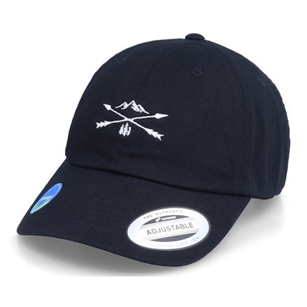 Wild Spirit - Musta unconstructed Lippis - Ecowash Nature Arrow Cross Black Dad Cap @ Hatstore