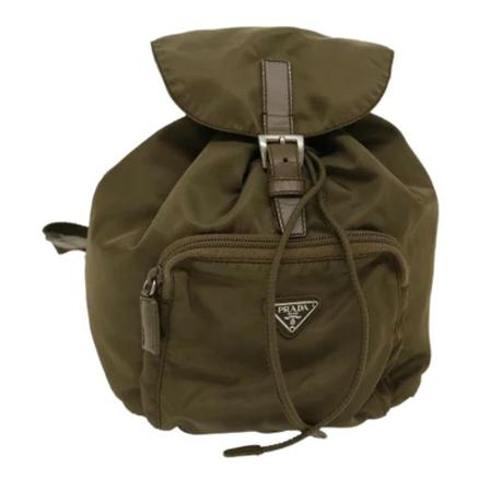 Prada Vintage, Pre-owned Nylon backpacks Groen, Dames, Maat:ONE Size