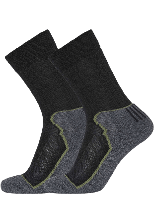 Dovre Ekologisk Ull, Strumpor "terry", 2-pak, Svart Herr 40/44