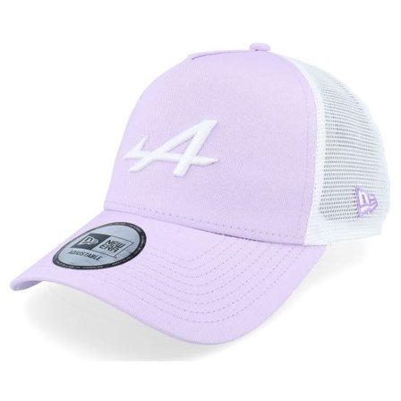 New Era - Motor Lila trucker Keps - Alpine F1 24 Seasonal Lilac/White E-Frame Trucker @ Hatstore
