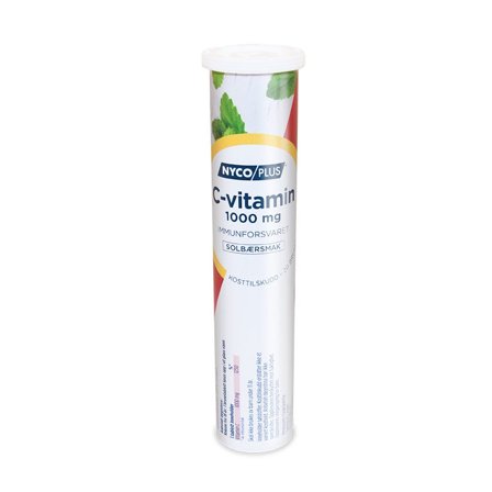 Nycoplus C-vitamin 1000mg brusetabletter solbær 20 stk