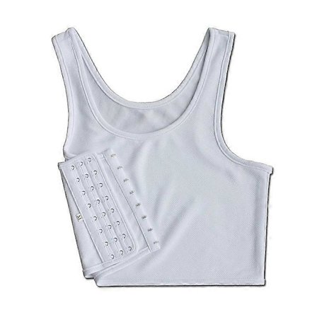 Uformell pustende spenne kort brystbinder Trans Vest topper pluss størrelse S-5XL