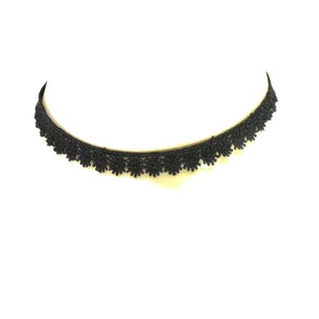 Choker-kjede - svart stoff