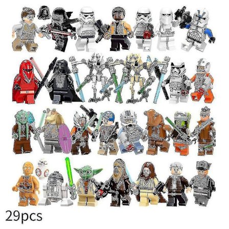 29 stk Star Wars Minifigures Actionfigurer Byggeklosser Barneleker-WELLNGS