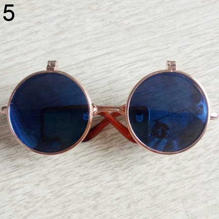 Mordely Söta runda ram plysch docka glasögon