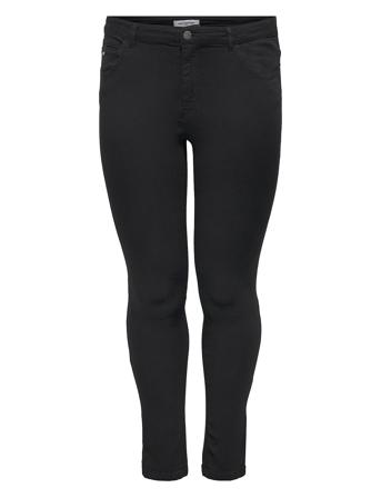 Carkarla Reg Sk Ankle Zip Jns Black Skinny Jeans Svart ONLY Carmakoma*Betinget Tilbud
