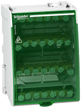 Schneider Electric LGY410028 Distributionsblock 4 pol, 100 A, 4x7 skruvanslutningar, Elfördelning & strömförsörjning