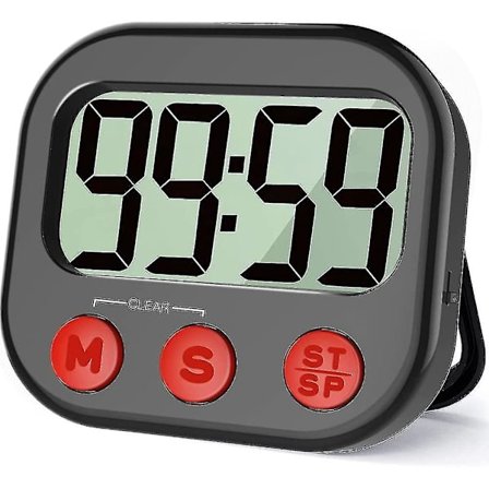 Kjøkken Timer, Digital Visuell Timer Magnetisk Klokkestopp Stoppklokke Nedtelling Timer