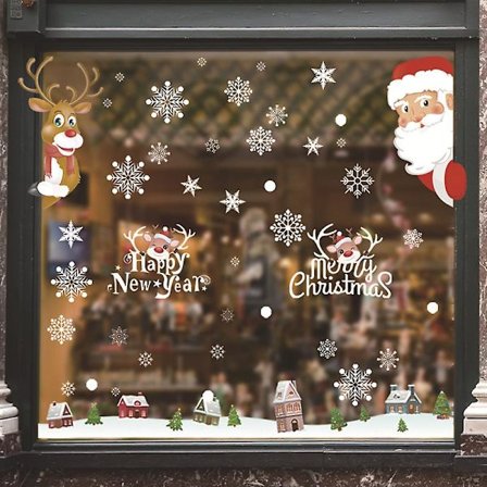 Juleklistermærker Vindueklistermærker Julemand Sneklipper Vægklistermærker